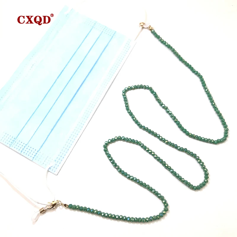 Fashion Reading Glasses Chain For Women Sunglasses Cords Casual 4mm Geometric Triangle Beaded Stainless Steel Eyeglass Masks