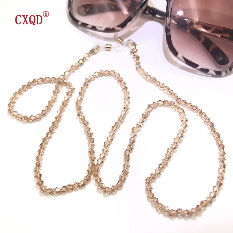 Fashion Reading Glasses Chain For Women Sunglasses Cords Casual 4mm Geometric Triangle Beaded Stainless Steel Eyeglass Masks