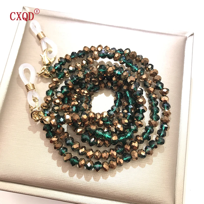 Fashion Reading Glasses Chain For Women Sunglasses Cords Casual 4mm Geometric Triangle Beaded Stainless Steel Eyeglass Masks