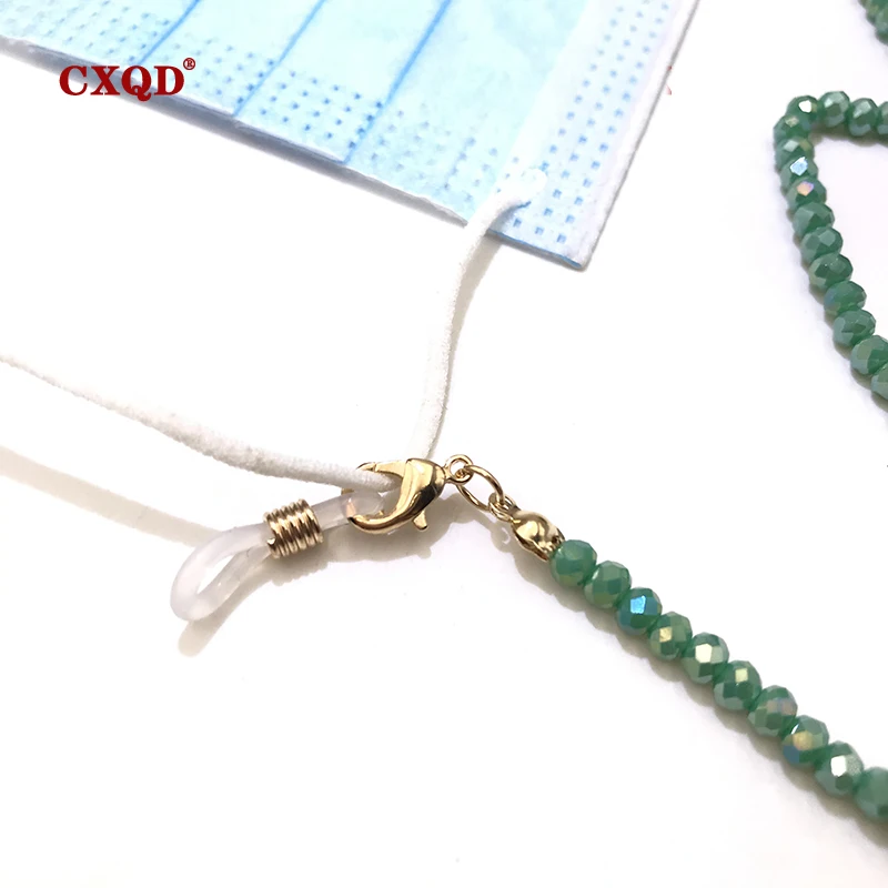 Fashion Reading Glasses Chain For Women Sunglasses Cords Casual 4mm Geometric Triangle Beaded Stainless Steel Eyeglass Masks