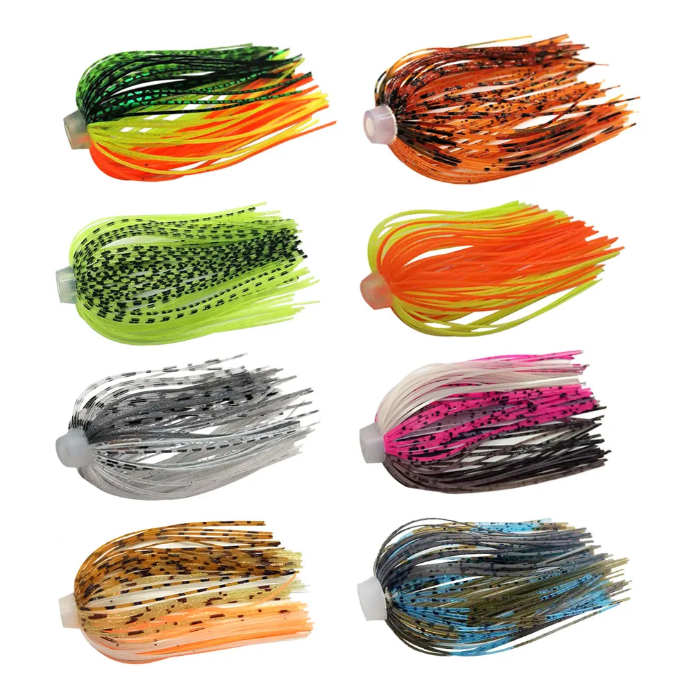 3/10 Pcs/Lot 88 Strands 64mm Silicone Skirts Elastic Hole Umbrella Skirts Fishing Accessories Buzzbaits Spinner Buzz Bait