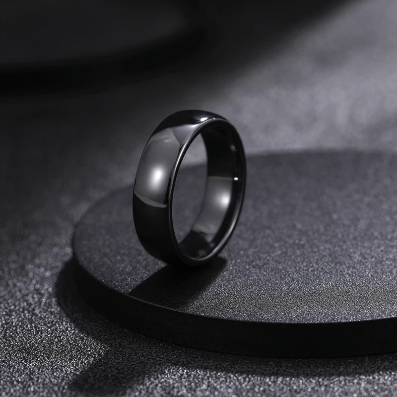 Kolmnsta 2/4/6mm Black Brushed Fashion Ceramic Ring Women Men Wedding Rings Engagement Band Female Jewelry bague Plus Size 4-14