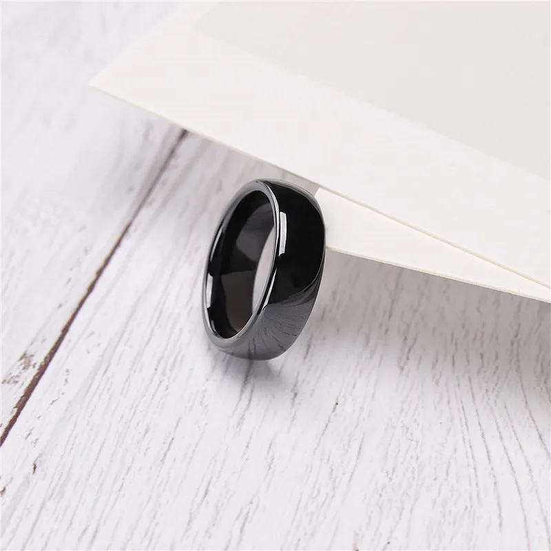 Kolmnsta 2/4/6mm Black Brushed Fashion Ceramic Ring Women Men Wedding Rings Engagement Band Female Jewelry bague Plus Size 4-14