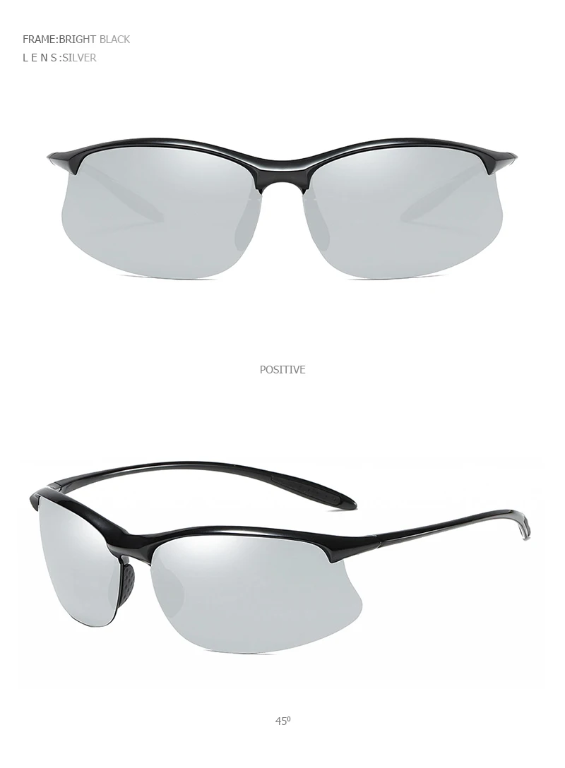 Ultralight Weight Sports Polarized Sunglasses Men Women TR90 Half Frame Fishing Sun Glasses Outdoor Driving Shades