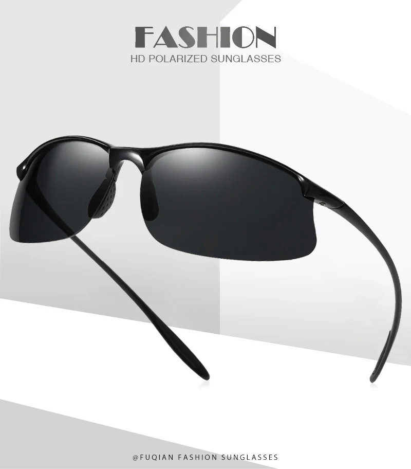 Ultralight Weight Sports Polarized Sunglasses Men Women TR90 Half Frame Fishing Sun Glasses Outdoor Driving Shades
