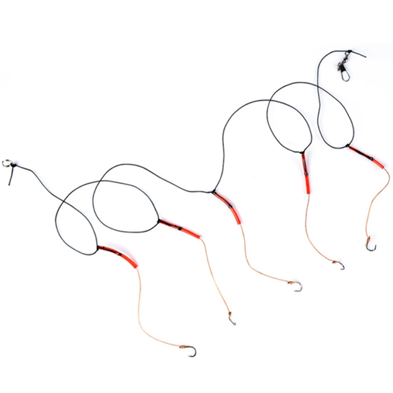 1psc 5 # -14 # Fishhooks Stainless Steel Rigs Swivel Fishing Tackle Lures Pesca Baits Single Hook Combination 5 Hooks Small Hook