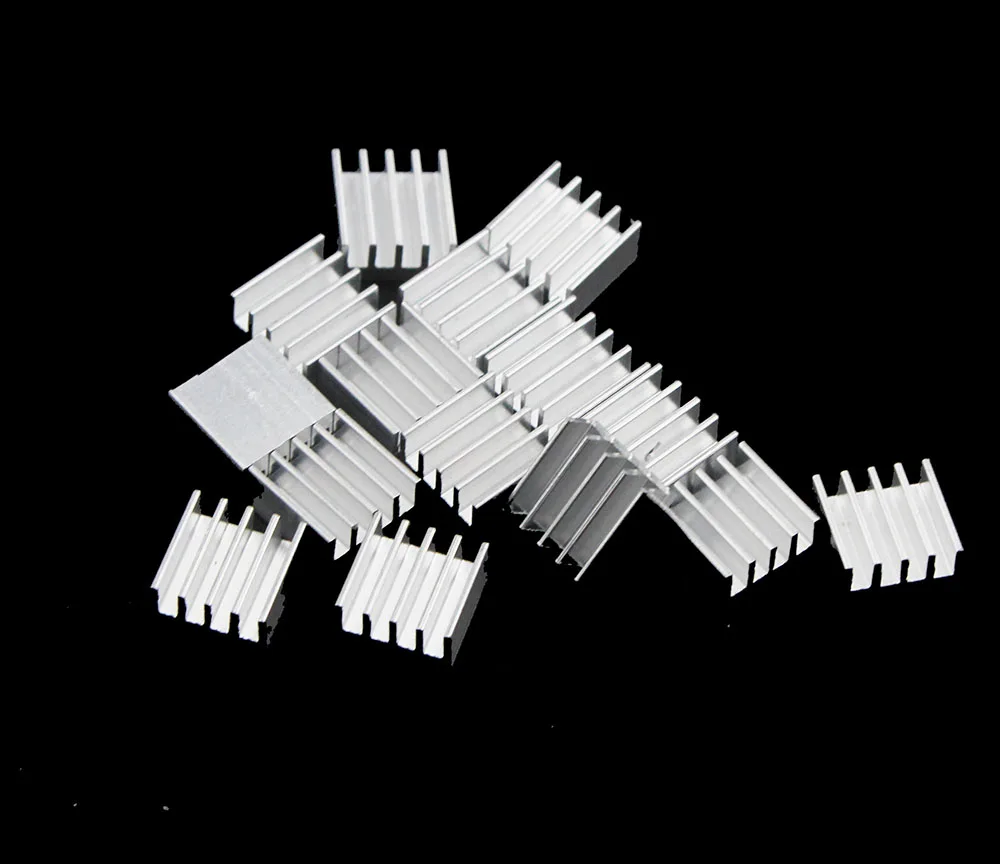 50pcs/lot Aluminum Heatsink 8.8*8.8*5mm Electronic Chip Radiator Cooler W/ Thermal for IC,3D Printer