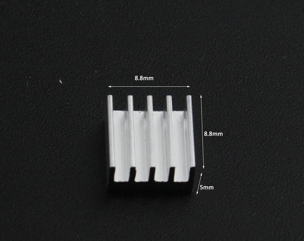 50pcs/lot Aluminum Heatsink 8.8*8.8*5mm Electronic Chip Radiator Cooler W/ Thermal for IC,3D Printer