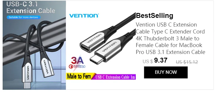 Vention USB 3.0 Extension Cable Male to Female Extender Cable Fast Speed USB 3.0 Cable Extended for laptop PC USB 2.0 Extension