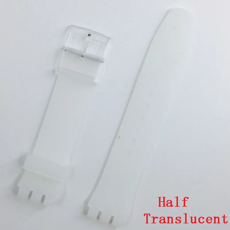 MR NENG Black Watchband for Swatch Strap Buckle For SWATCH Silicone Watch band 17mm 19mm 20mm Rubber Strap16MM Watch accessories