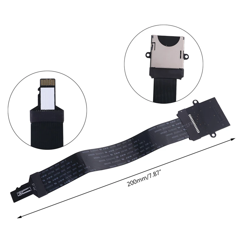 SD Card Female to TF Micro SD Male (SD to TF) Flexible Memory Card Extension Cable Extender Adapter Reader Cord Linker 20/48cm