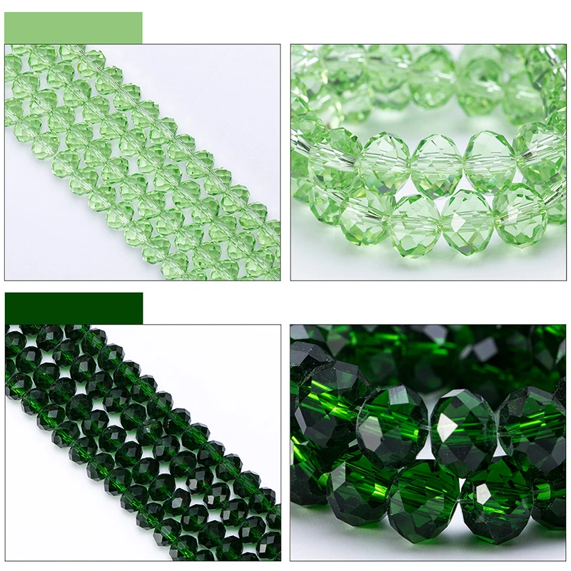 4 6 8 MM Austrian Round Rondelle Crystal Beads For DIY Bracelet Jewelry Making Supples Accessories Wheel Faceted Glass Beads