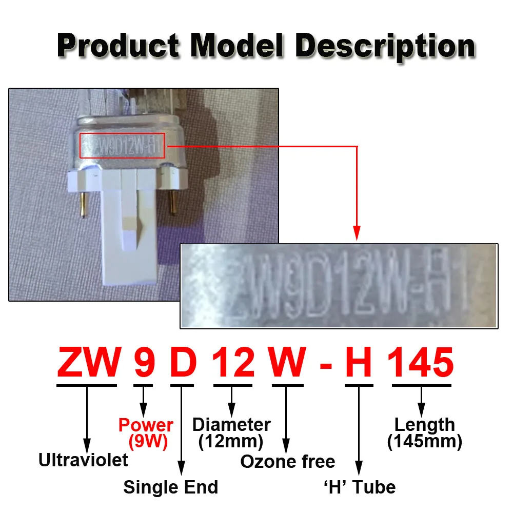 Quartz UV Sterilizer Lamp 5W 7W 9W 11W 13W G23/2G7 Tube Bulb UVC H-Shape Air Disinfection Ultraviolet Light Deodor Lighting Tube