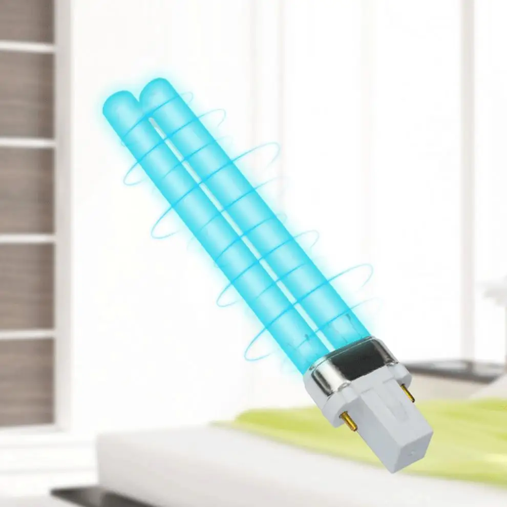 Quartz UV Sterilizer Lamp 5W 7W 9W 11W 13W G23/2G7 Tube Bulb UVC H-Shape Air Disinfection Ultraviolet Light Deodor Lighting Tube