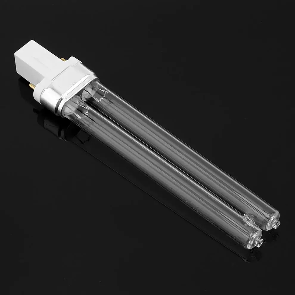 Quartz UV Sterilizer Lamp 5W 7W 9W 11W 13W G23/2G7 Tube Bulb UVC H-Shape Air Disinfection Ultraviolet Light Deodor Lighting Tube