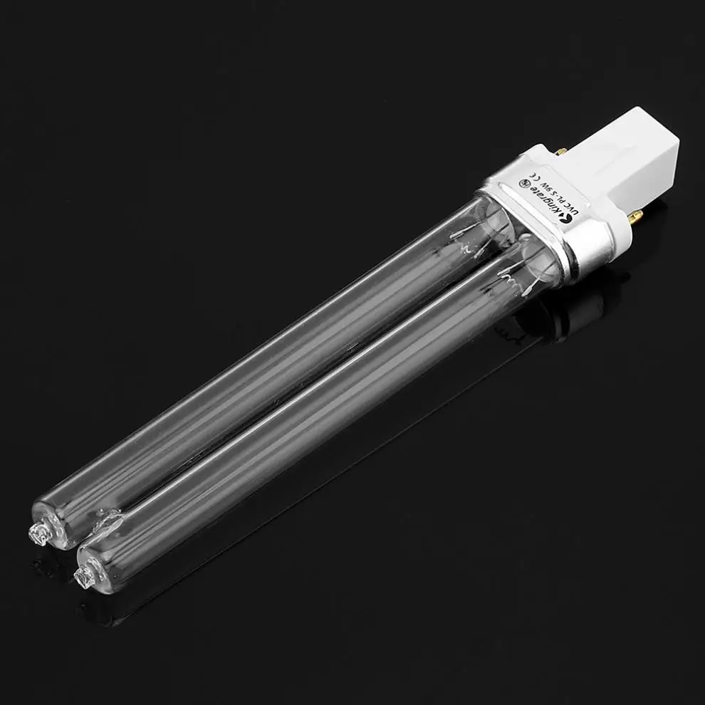 Quartz UV Sterilizer Lamp 5W 7W 9W 11W 13W G23/2G7 Tube Bulb UVC H-Shape Air Disinfection Ultraviolet Light Deodor Lighting Tube
