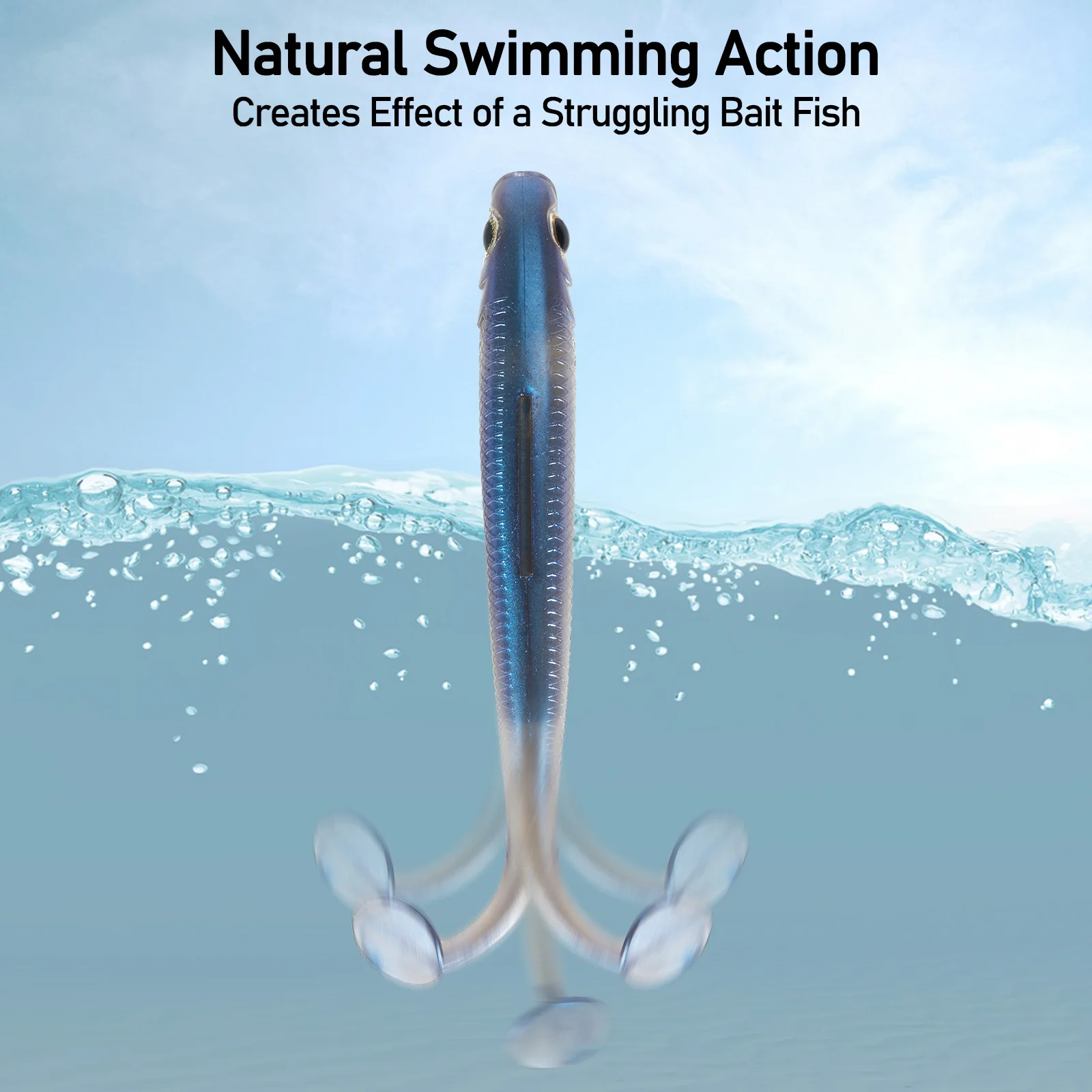 Dr.Fish 5/6pcs Fishing Soft Plastic Lures Silicone Bait Paddle Tail Shad Worm Swimbaits Freshwater Bass Trout 70mm 80mm 100mm