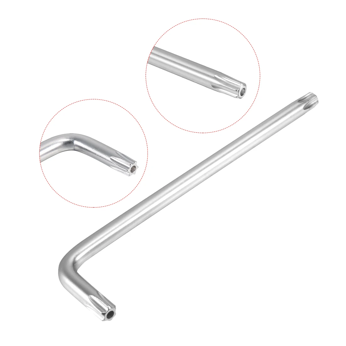 T10 T15 T20 T25 T27 T30 T40 T45 T50 Long Tamper Proof Torx Wrench Star Key Bit Wrench L-Shape Wrench Nickel Plated Repair Tools