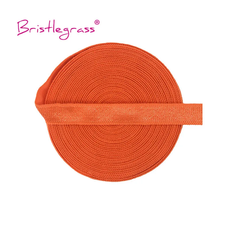 BRISTLEGRASS 2 5 10 Yard 3/8" 10mm Solid Shiny Non-Foldover Elastic Spandex Satin Band Bra Strap Headband Dress Sewing Lace Trim