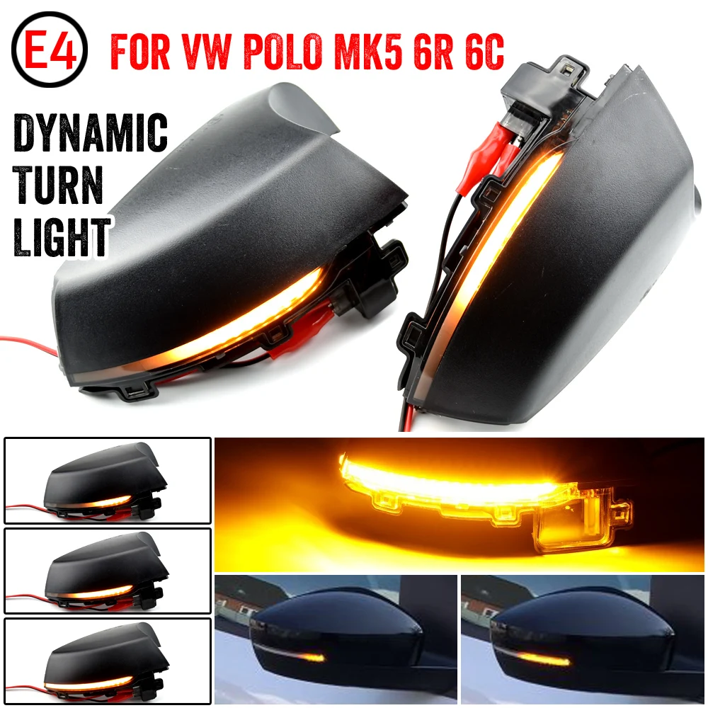 Dynamic Blinker for Volkswagen Polo 6R 6C MK5 LED Turn Signal Lights Flasher 2010 2011 2012 2013 2014 2015 2016 2017