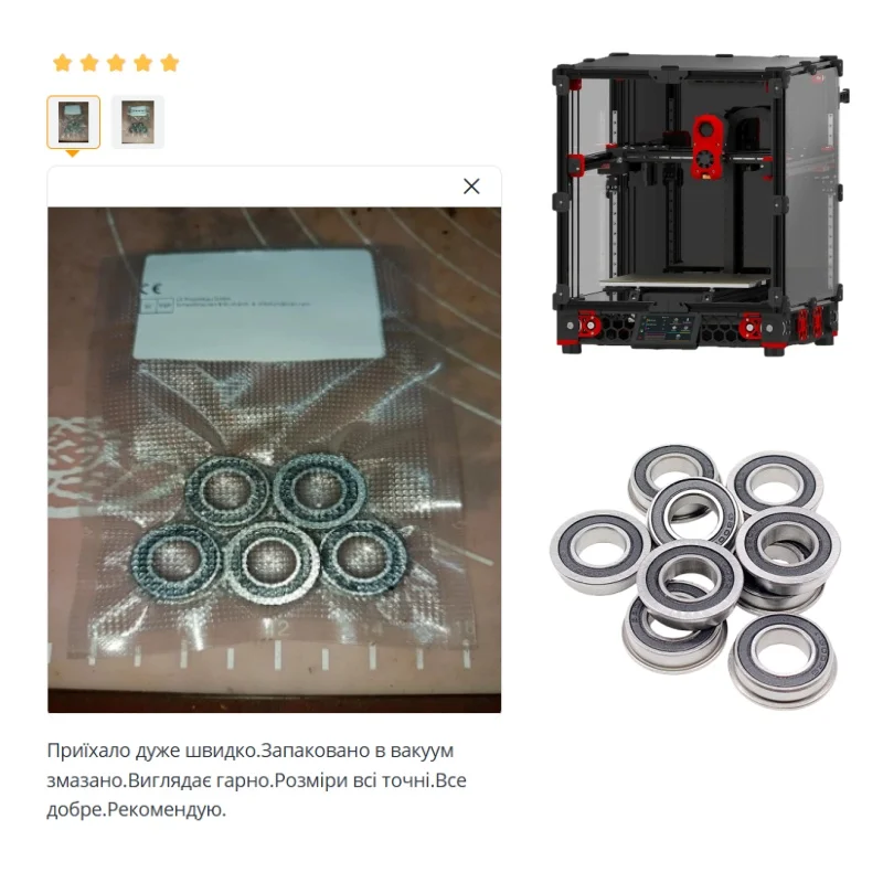 10Pcs F695 2RS Bearing 5x13x4mm F695 Bearing Flanged Bushing 695 Bearing ABEC-7 Miniature Ball Bearings For Voron