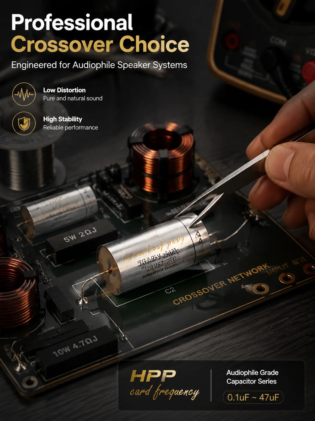 HIFIDIY LIVE Silver MKP Capacitor Non-Polar Frequency Divider Capacitor AUDIO Nourishments 1.0uf 2.2uf 3.3uf 4.7uf 5.6uf 6.8uf