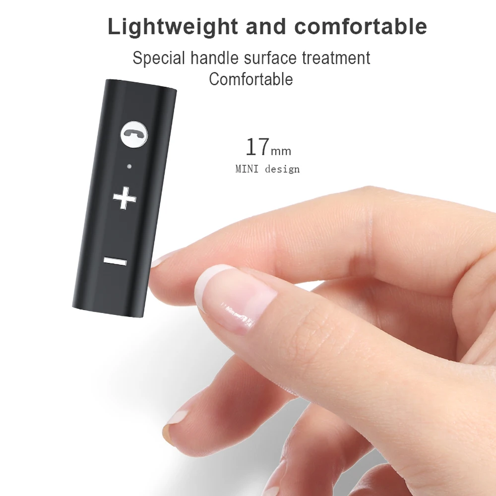 Kebidu 3.5mm Jack Audio Bluetooth 5.0 Receiver For Earphone Wireless Adapter Bluetooth Aux Audio Music Transfer For Headphone