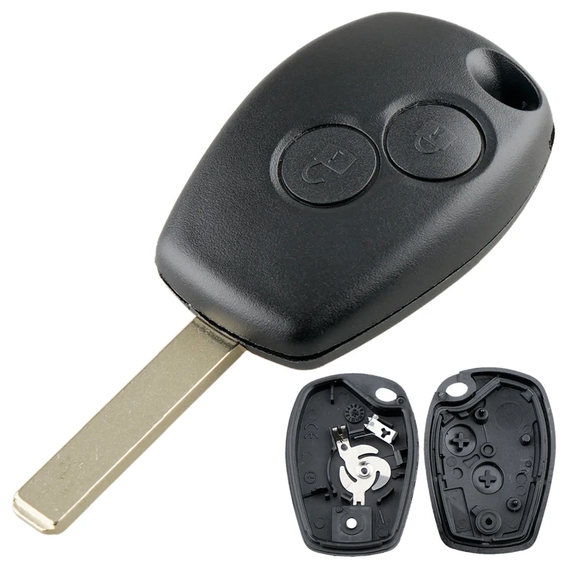 2 Buttons Car Auto Key Fob Case Shell Replacement Remote Cover with VA2 Blade Fit for Renault Clio 3 Twingo Dacia Kangoo