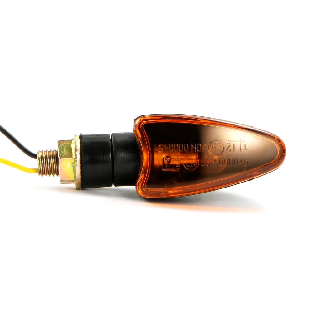 2 Pcs Universal Motorcycle Turn Signal Indicators Light Amber Flashers Lighting Motorbike Lamp Super Bright Custom Tail Light