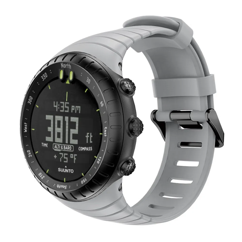 Silicone Watchband Strap For Suunto Core Replacement Bracelet Wristband For Suunto Core Smart Watch Band