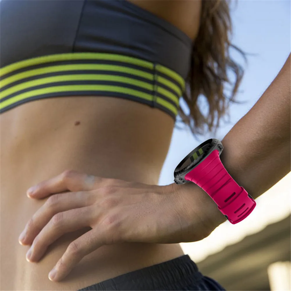 Silicone Watchband Strap For Suunto Core Replacement Bracelet Wristband For Suunto Core Smart Watch Band