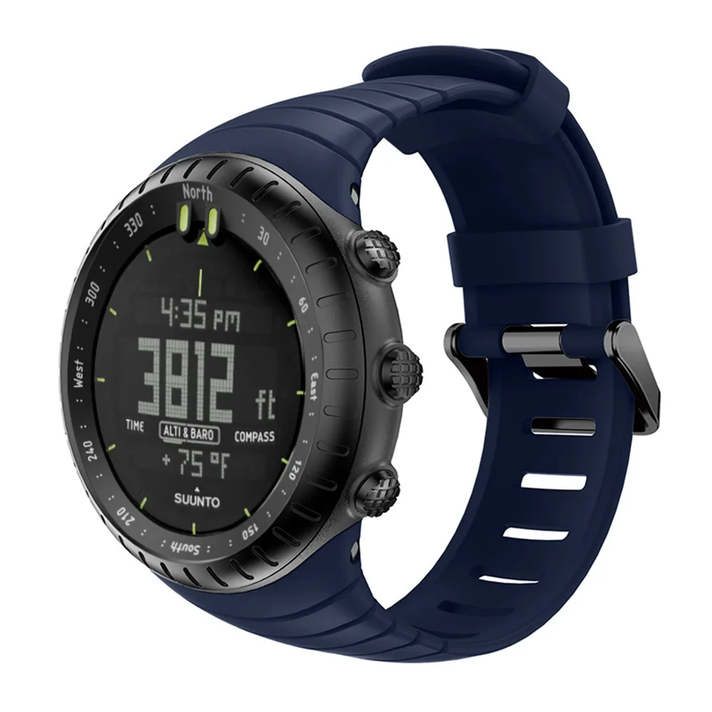 Silicone Watchband Strap For Suunto Core Replacement Bracelet Wristband For Suunto Core Smart Watch Band