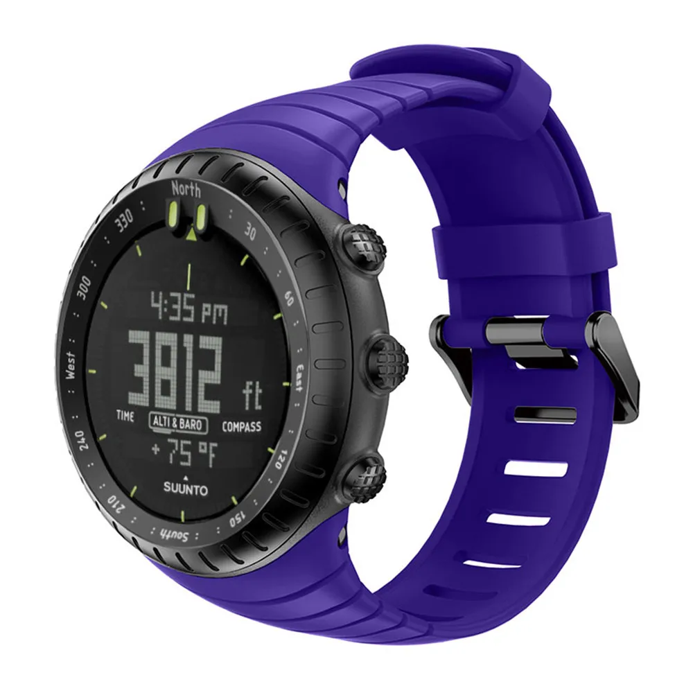 Silicone Watchband Strap For Suunto Core Replacement Bracelet Wristband For Suunto Core Smart Watch Band