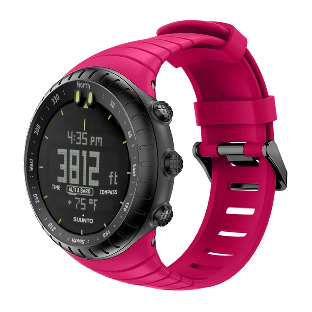Silicone Watchband Strap For Suunto Core Replacement Bracelet Wristband For Suunto Core Smart Watch Band