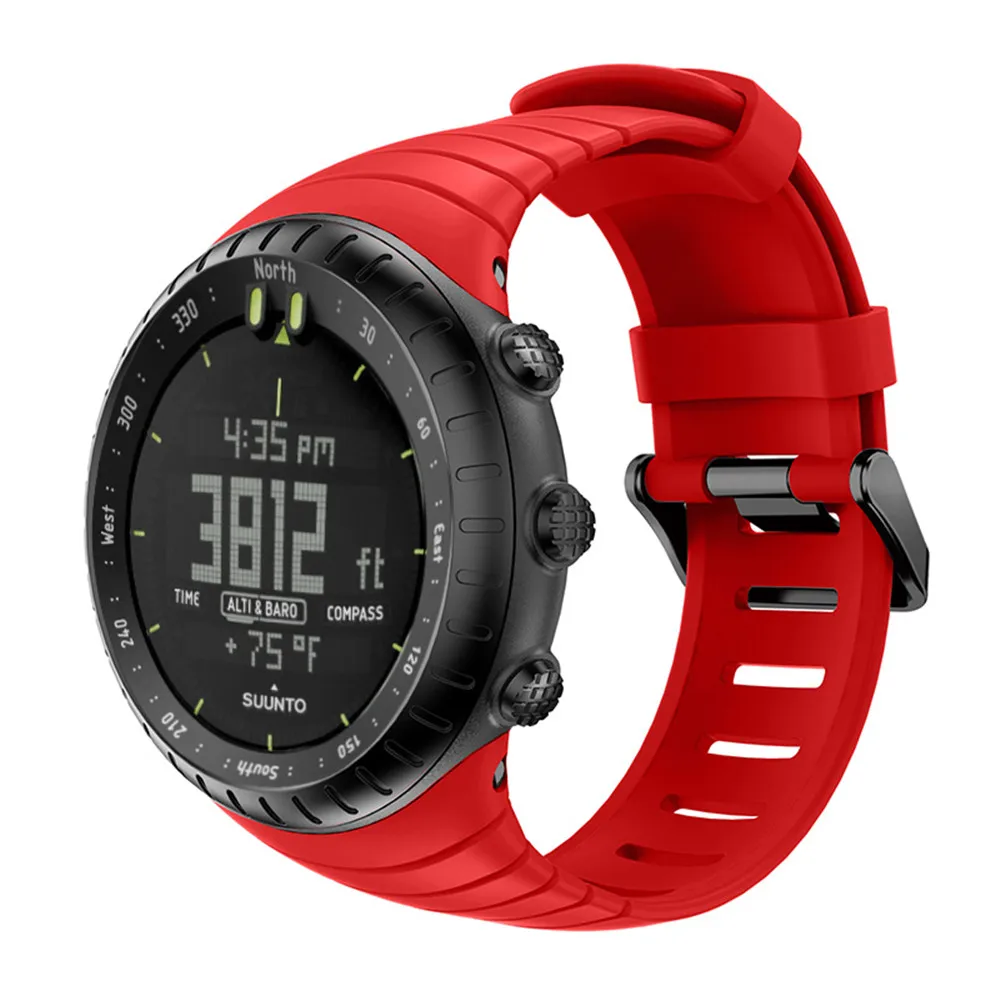 Silicone Watchband Strap For Suunto Core Replacement Bracelet Wristband For Suunto Core Smart Watch Band