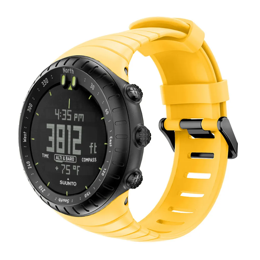 Silicone Watchband Strap For Suunto Core Replacement Bracelet Wristband For Suunto Core Smart Watch Band