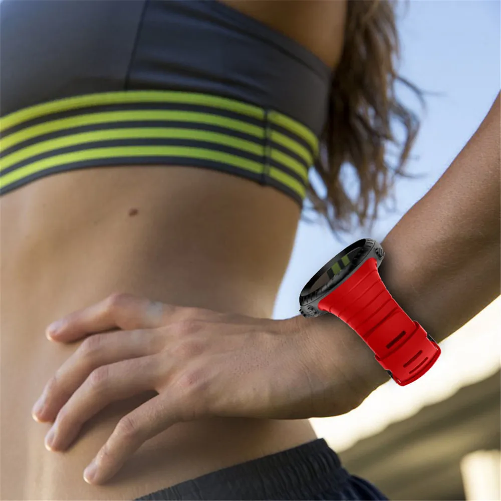 Silicone Watchband Strap For Suunto Core Replacement Bracelet Wristband For Suunto Core Smart Watch Band