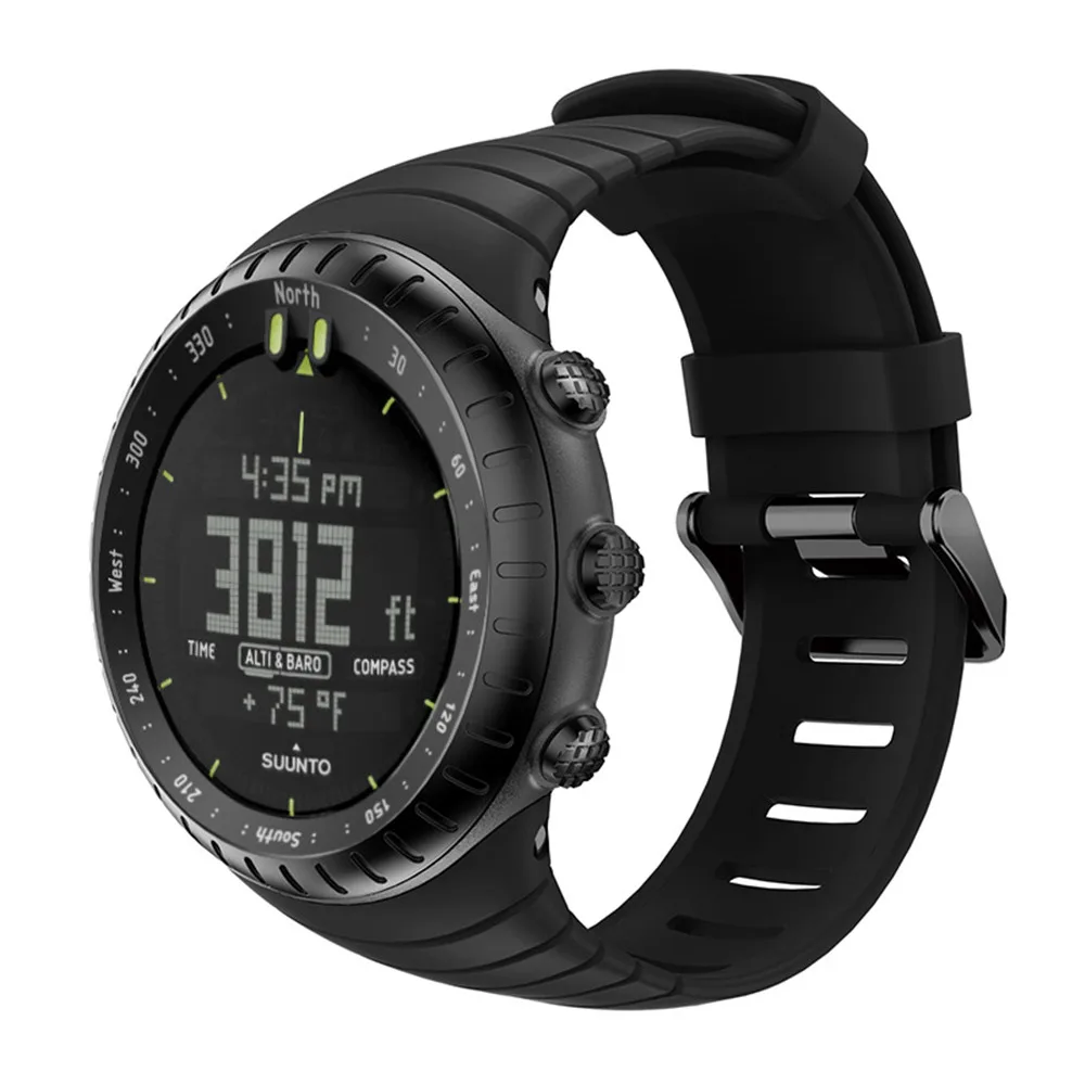 Silicone Watchband Strap For Suunto Core Replacement Bracelet Wristband For Suunto Core Smart Watch Band