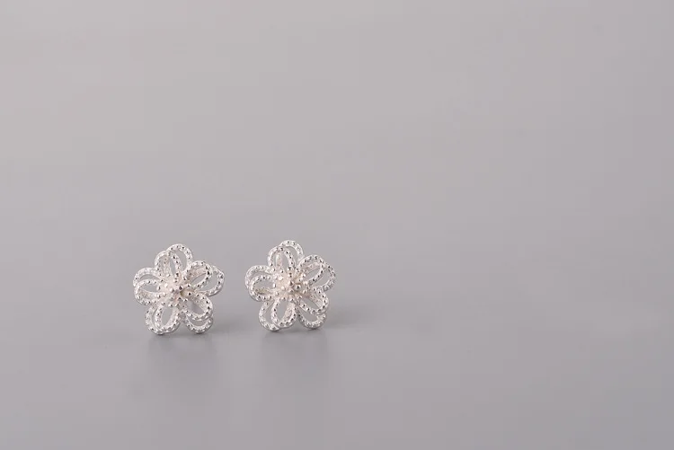 REETI 925 sterling silver flower Stud Earrings for Women Elegant Wedding Jewelry pendientes mujer moda 2019 Brincos