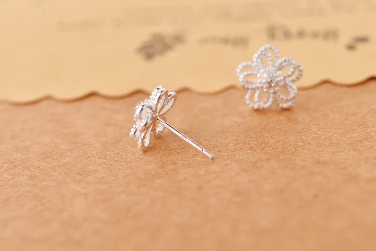 REETI 925 sterling silver flower Stud Earrings for Women Elegant Wedding Jewelry pendientes mujer moda 2019 Brincos