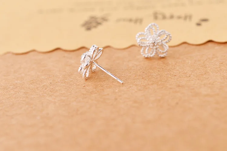 REETI 925 sterling silver flower Stud Earrings for Women Elegant Wedding Jewelry pendientes mujer moda 2019 Brincos