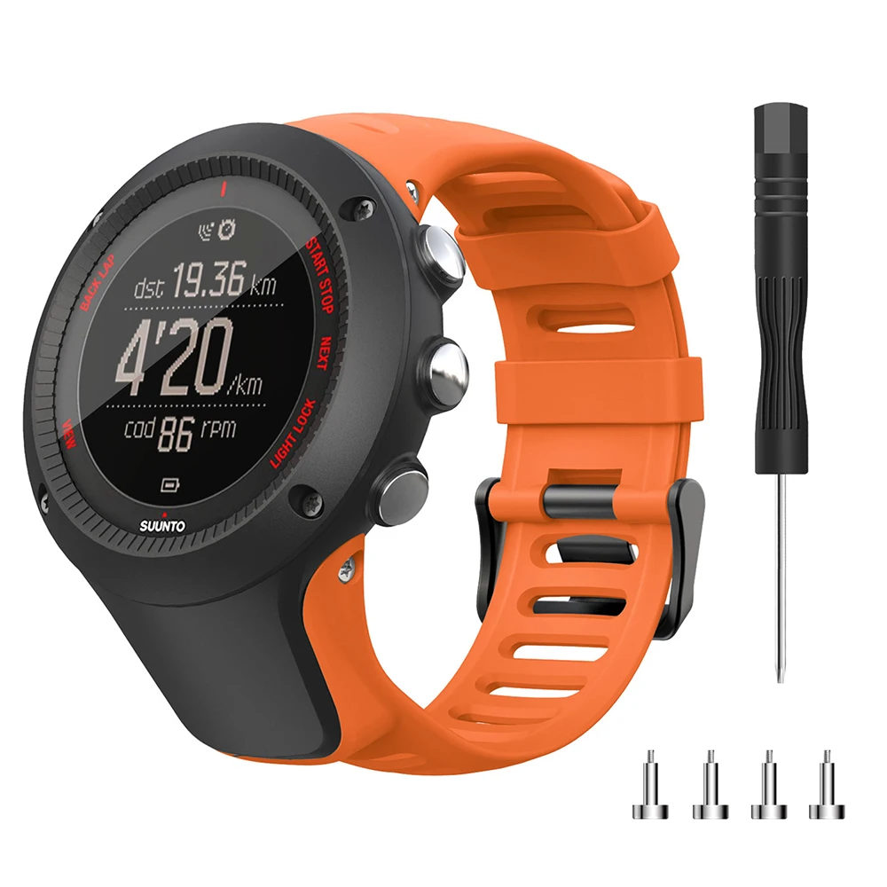 24mm Silicone Strap For Suunto Ambit Series 1/2/3 Watchband For SUUNTO AMBIT 1/2/2S/2R/3P/3S/3R Sport Watch Band