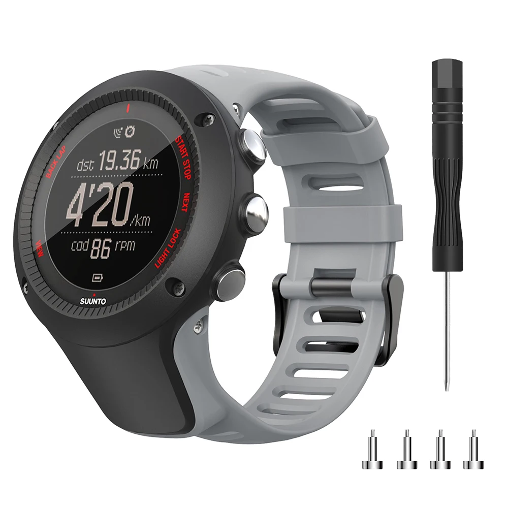 24mm Silicone Strap For Suunto Ambit Series 1/2/3 Watchband For SUUNTO AMBIT 1/2/2S/2R/3P/3S/3R Sport Watch Band