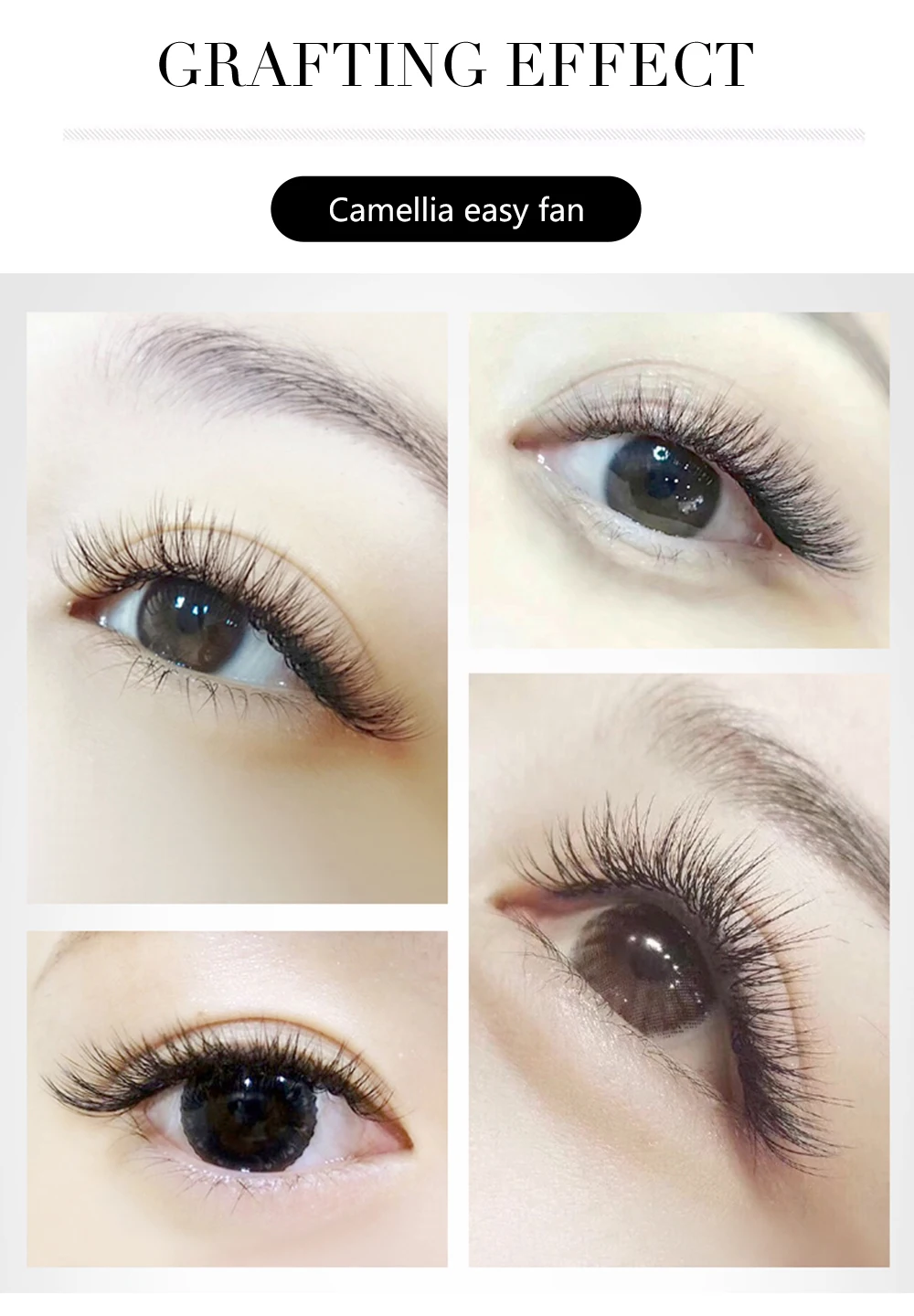 Yelix M Curl Easy Fan Lashes Bloom Individual Eyelash Extension Faux Mink Eyelashes Soft Natural Lash Extension Volume Auto Fans
