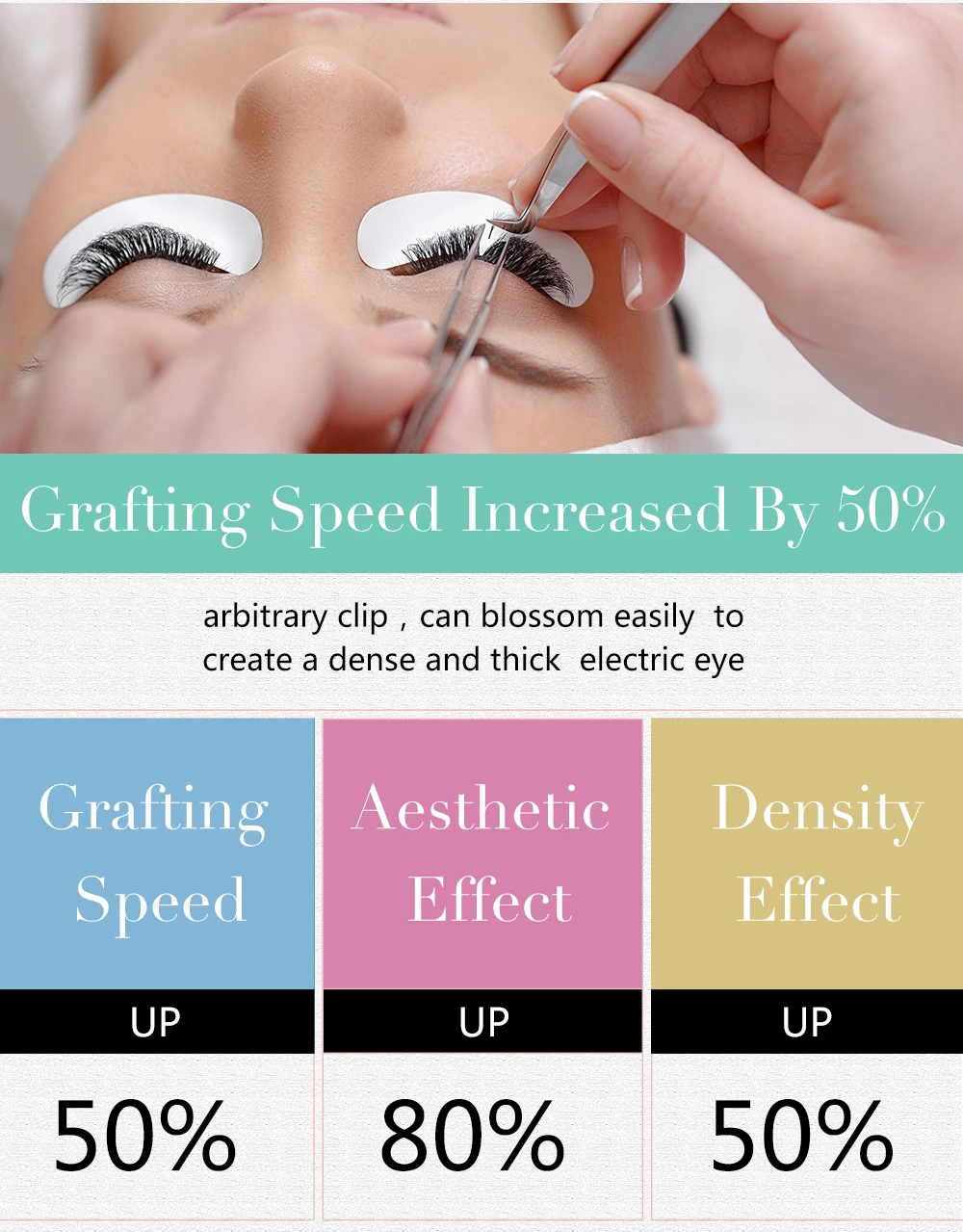 Yelix M Curl Easy Fan Lashes Bloom Individual Eyelash Extension Faux Mink Eyelashes Soft Natural Lash Extension Volume Auto Fans