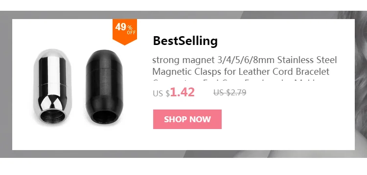 Louleur Magnetic Clasps Bracelets Connector End Clasp Flat Leather Cord Lazy Shoelace Buckle Jewelry Findings Magnets Fasteners