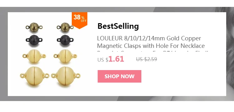 Louleur Magnetic Clasps Bracelets Connector End Clasp Flat Leather Cord Lazy Shoelace Buckle Jewelry Findings Magnets Fasteners