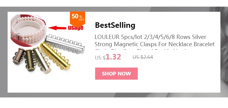 Louleur Magnetic Clasps Bracelets Connector End Clasp Flat Leather Cord Lazy Shoelace Buckle Jewelry Findings Magnets Fasteners