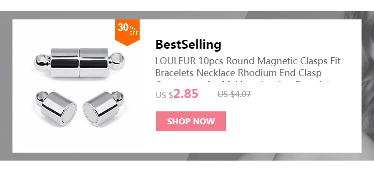 Louleur Magnetic Clasps Bracelets Connector End Clasp Flat Leather Cord Lazy Shoelace Buckle Jewelry Findings Magnets Fasteners
