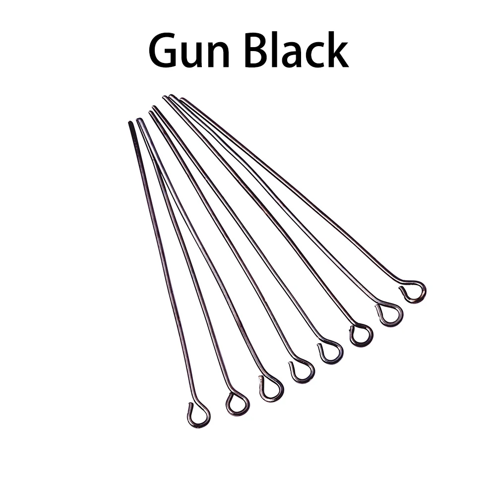 100-200Pcs/Lot 10-70mm Heads Eye Flat Head Pin Gold Plated Ball Head Pins for Jewelry Findings Making Accessories Supplies